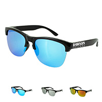 Recycled Half Frame Reflective Sunglasses